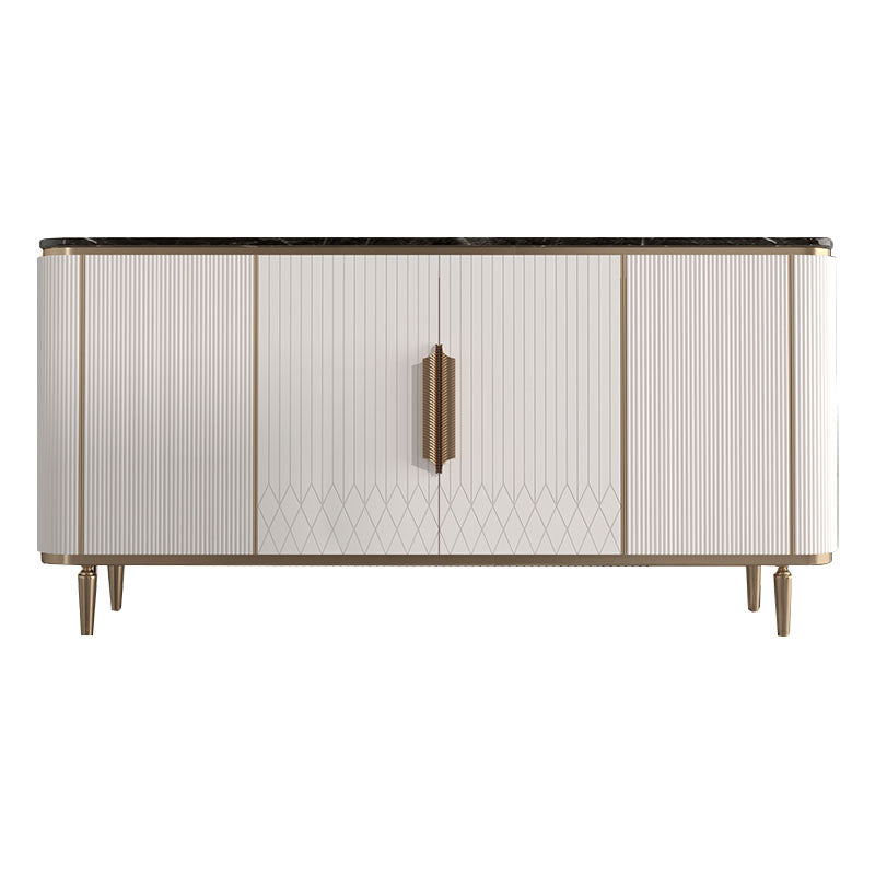 Light Luxury White Sideboard Buffet Dining Room Credenza with Storage