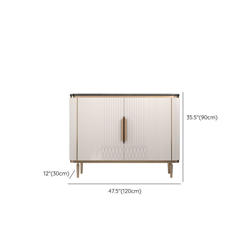 Light Luxury White Sideboard Buffet Dining Room Credenza with Storage