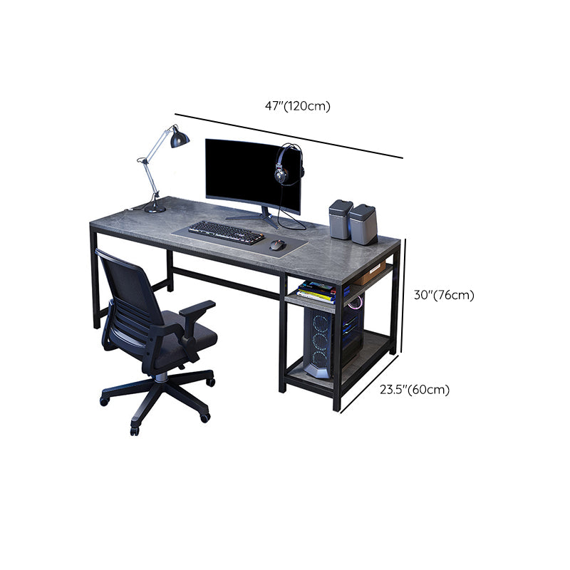 Rectangular Shape Modern Style Office Desk Stone Computer Desk with Legs for Home