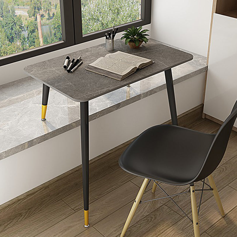 Modern Slate Top Office Desk Rectangle Writing Desk with 4 Legs for Home