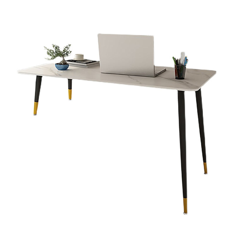 Modern Slate Top Office Desk Rectangle Writing Desk with 4 Legs for Home