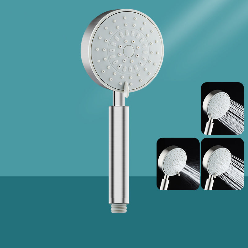 Round Self-Cleaning Hand Shower Adjustable Spray Pattern Stainless Steel Hand Shower