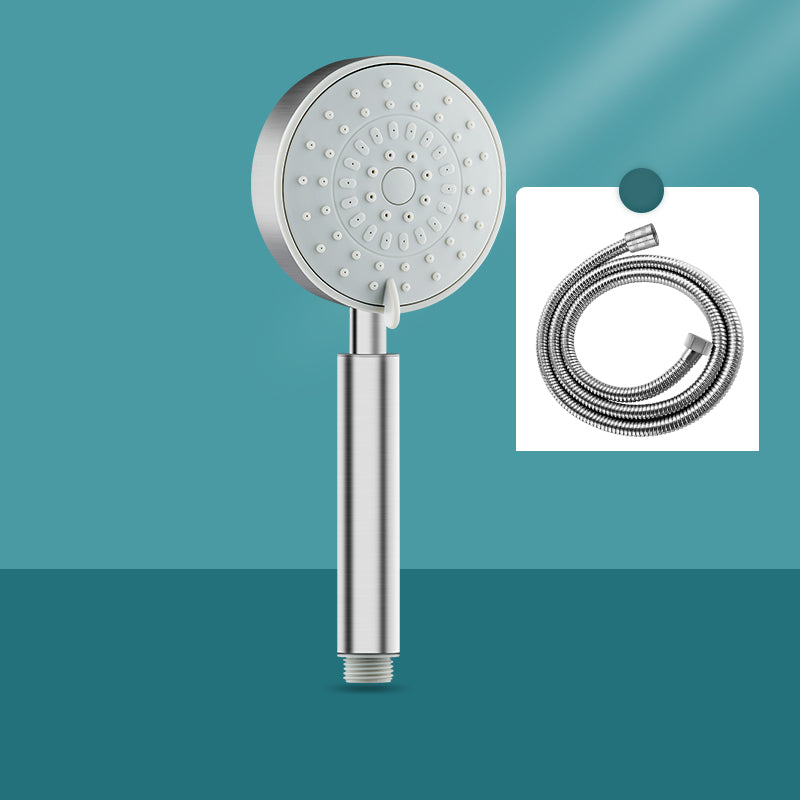 Round Self-Cleaning Hand Shower Adjustable Spray Pattern Stainless Steel Hand Shower