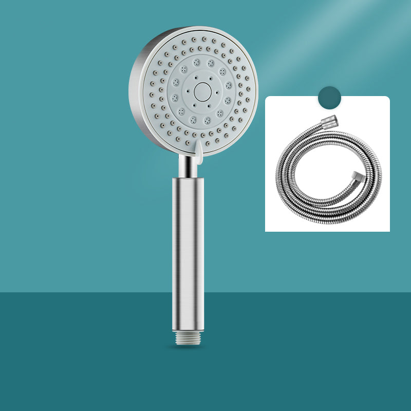 Round Self-Cleaning Hand Shower Adjustable Spray Pattern Stainless Steel Hand Shower