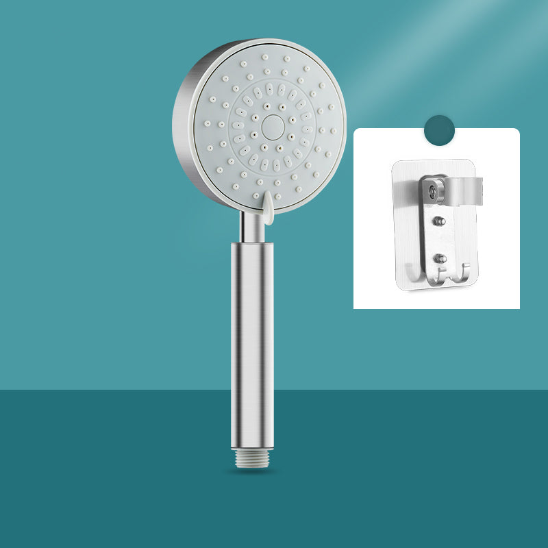 Round Self-Cleaning Hand Shower Adjustable Spray Pattern Stainless Steel Hand Shower