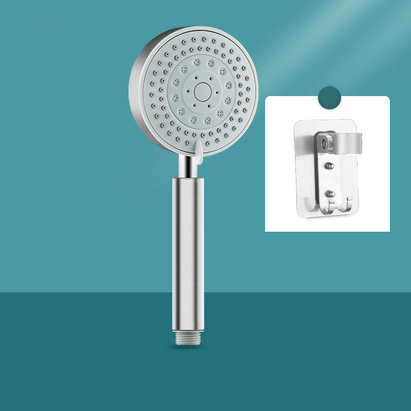 Round Self-Cleaning Hand Shower Adjustable Spray Pattern Stainless Steel Hand Shower