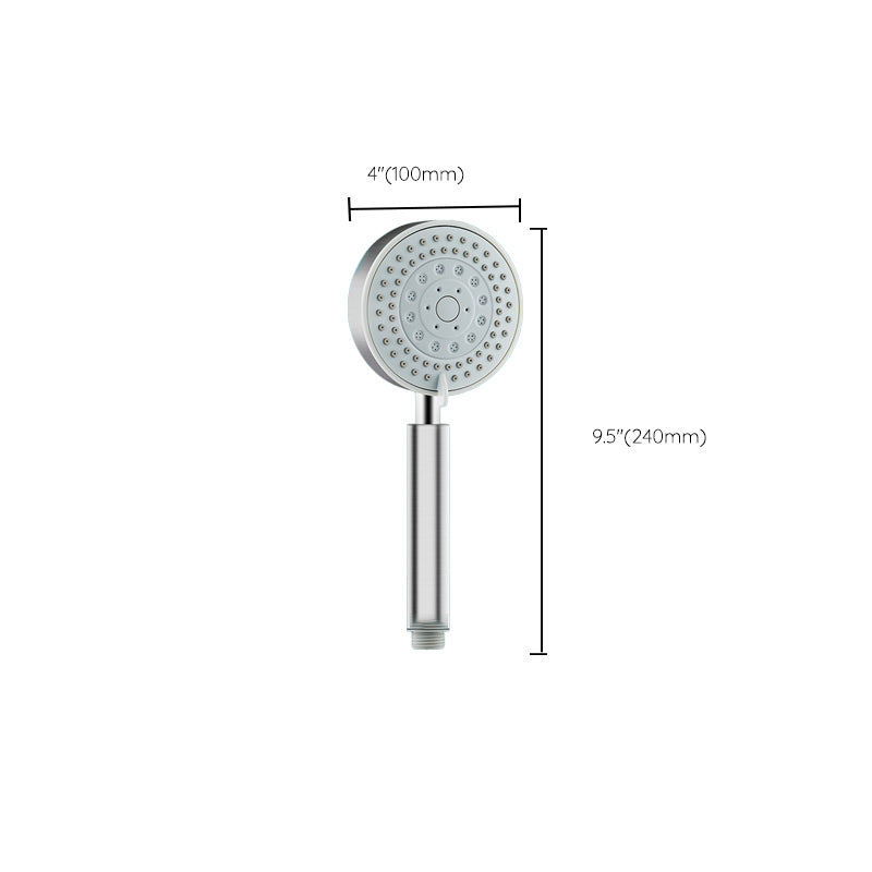 Round Self-Cleaning Hand Shower Adjustable Spray Pattern Stainless Steel Hand Shower