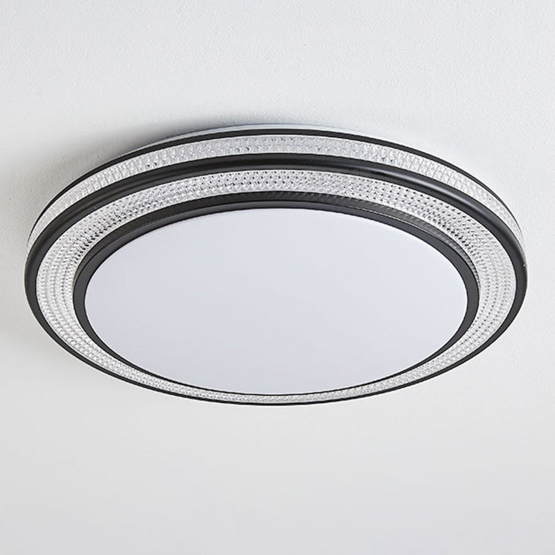 1 Light Circular Flush Mount Fixture Simplicity Metal Flush Light for Living Room