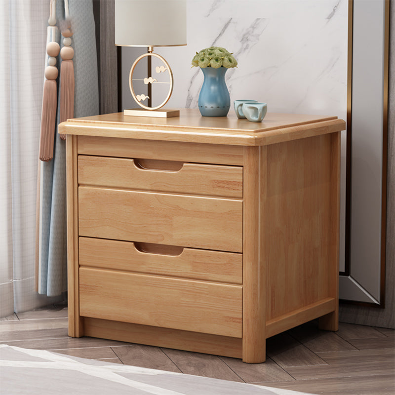 Modern Accent Table Nightstand Antique Finish Night Table with Drawers