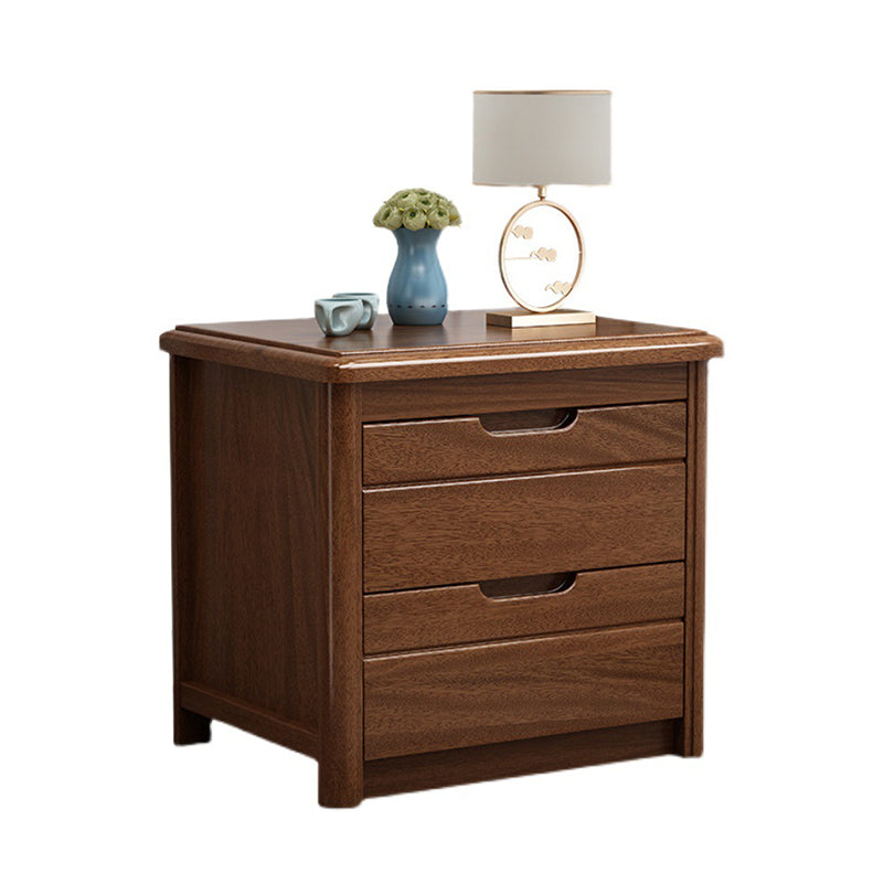 Modern Accent Table Nightstand Antique Finish Night Table with Drawers