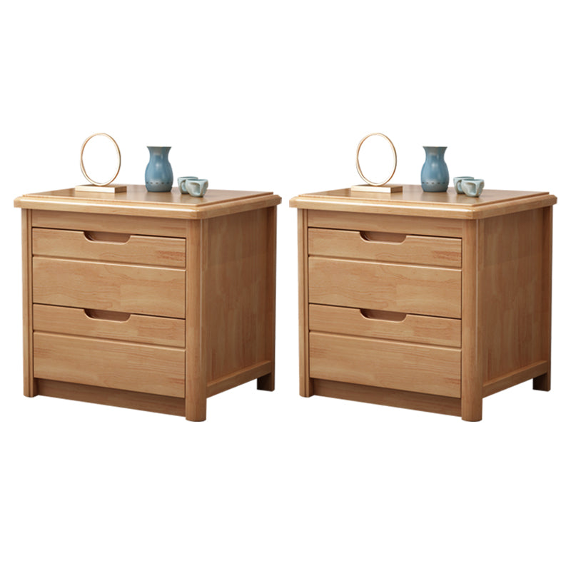 Modern Accent Table Nightstand Antique Finish Night Table with Drawers