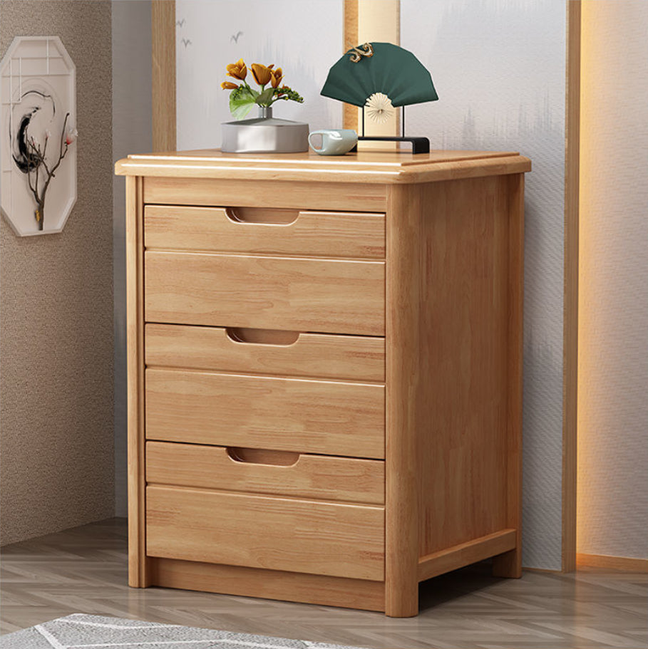 Modern Drawer Storage Accent Table Nightstand Antique Finish Nightstand