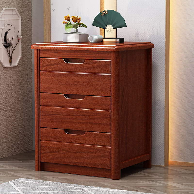 Modern Drawer Storage Accent Table Nightstand Antique Finish Nightstand