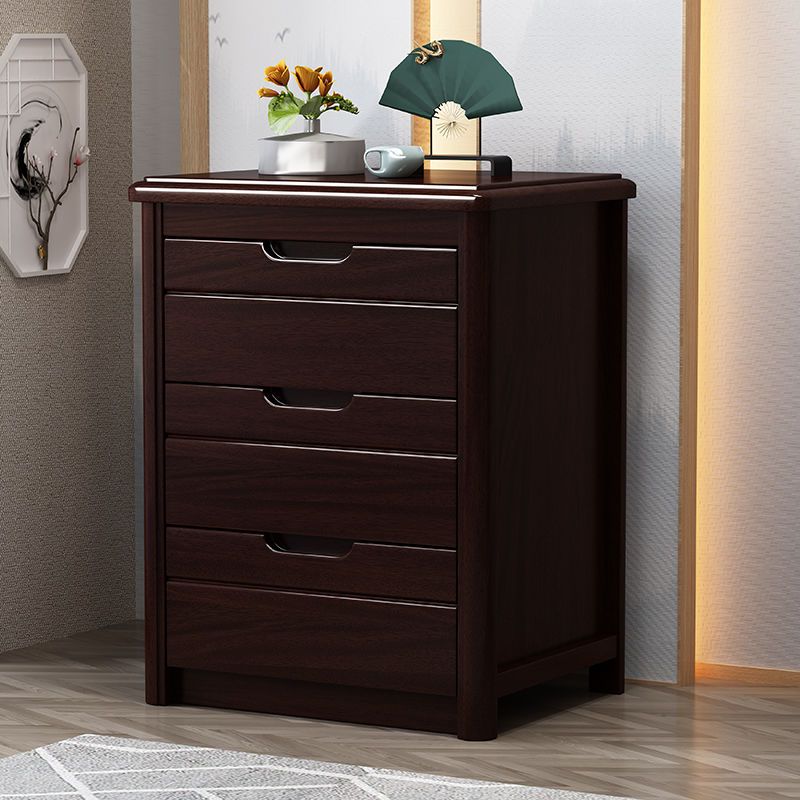 Modern Drawer Storage Accent Table Nightstand Antique Finish Nightstand