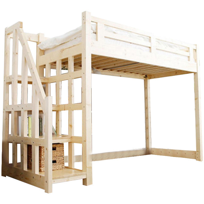 No Theme Scandinavian Loft Bed Solid Wood Gender Neutral Kids Bed