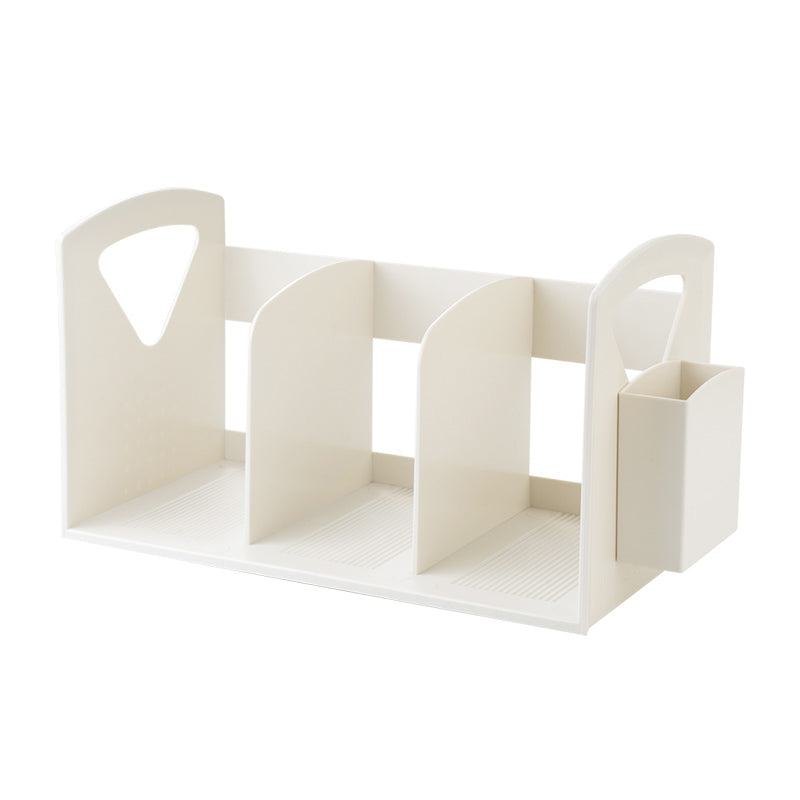 Contemporary Plastic Shelf Tabletop Standard Kids Bookcase in Matte