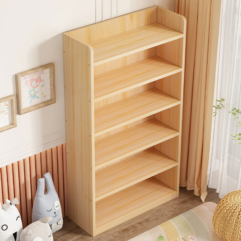 Scandinavian Standard Kids Bookcase Wood Book Stand Closed Back Double-Sided