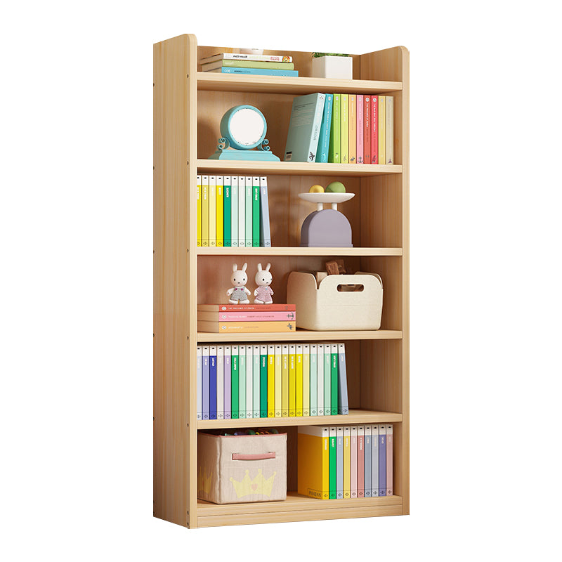 Scandinavian Standard Kids Bookcase Wood Book Stand Closed Back Double-Sided