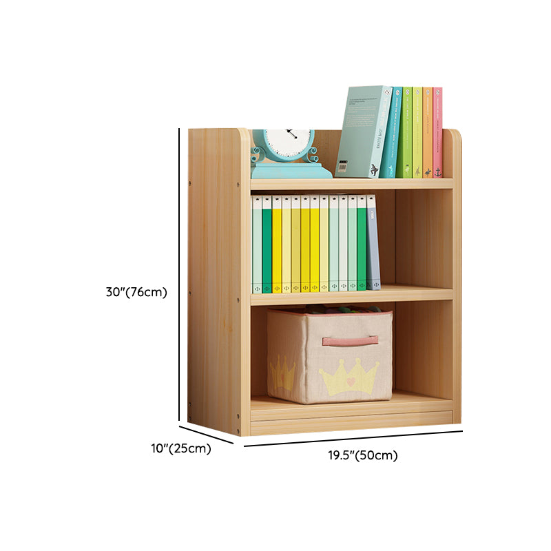 Scandinavian Standard Kids Bookcase Wood Book Stand Closed Back Double-Sided