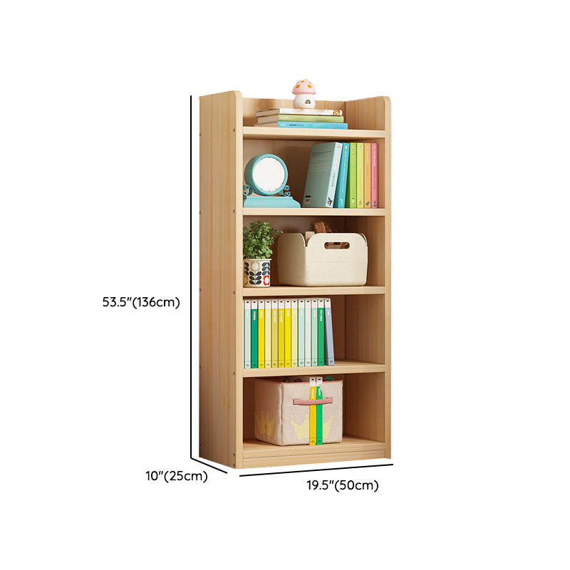 Scandinavian Standard Kids Bookcase Wood Book Stand Closed Back Double-Sided