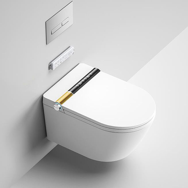 Dual Flush Wall Hung Toilet Set Elongated Deodorizing Wall Mounted Bidet
