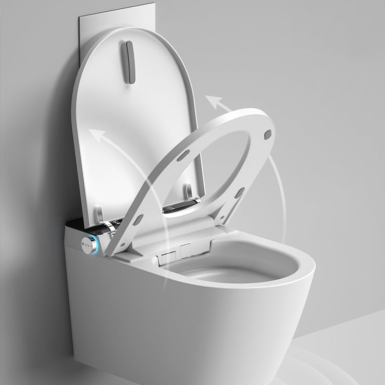 Dual Flush Wall Hung Toilet Set Elongated Deodorizing Wall Mounted Bidet