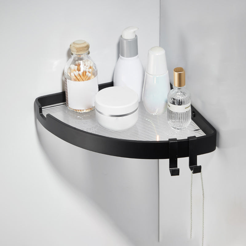 Modern Gold/Black 3 Piece Bathroom Accessory Set, Bath Shelf