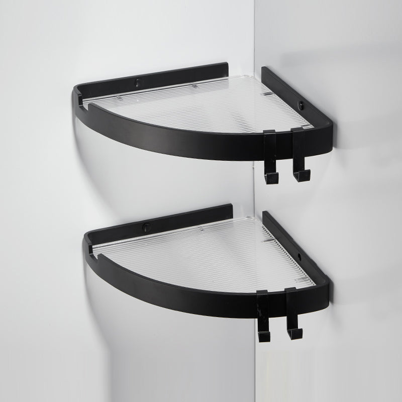 Modern Gold/Black 3 Piece Bathroom Accessory Set, Bath Shelf