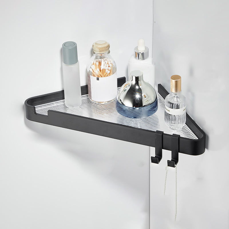 Modern Gold/Black 3 Piece Bathroom Accessory Set, Bath Shelf