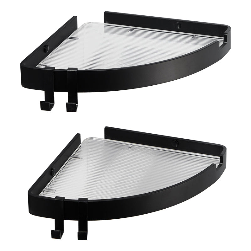 Modern Gold/Black 3 Piece Bathroom Accessory Set, Bath Shelf