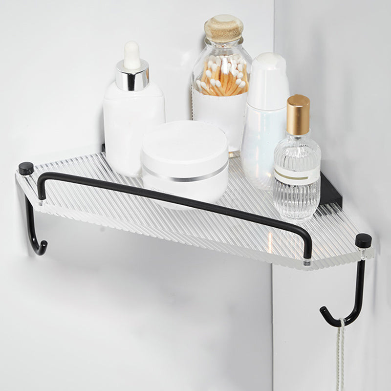 Modern Gold/Black 3 Piece Bathroom Accessory Set, Bath Shelf