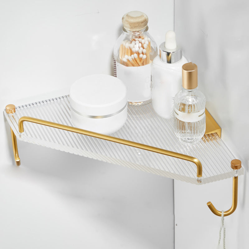 Modern Gold/Black 3 Piece Bathroom Accessory Set, Bath Shelf