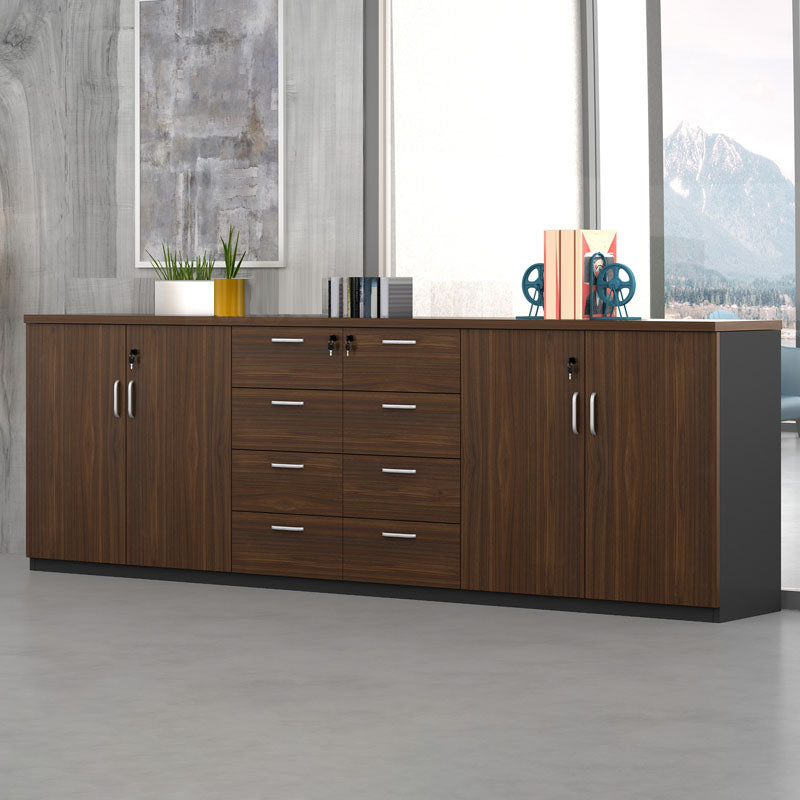 Scandinavian Filing Cabinet Wood Lateral Filing Cabinet for Home Office