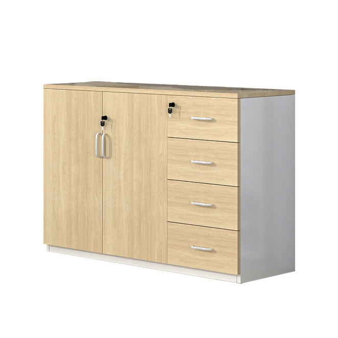 Scandinavian Filing Cabinet Wood Lateral Filing Cabinet for Home Office