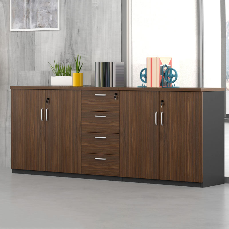 Scandinavian Filing Cabinet Wood Lateral Filing Cabinet for Home Office