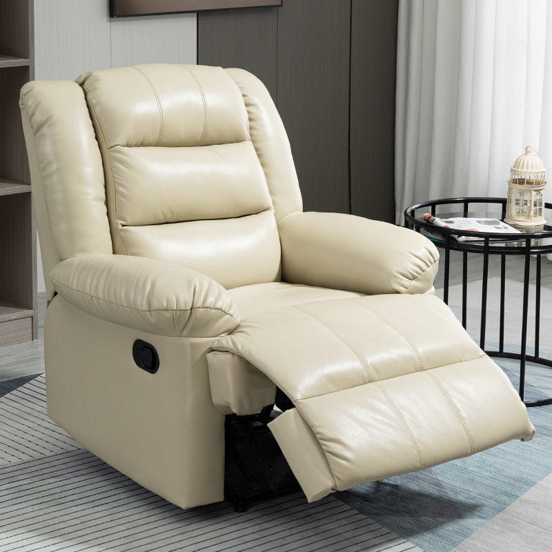 Contemporary Wing Chair Recliner Solid Color Indoor Swiveling Position Lock