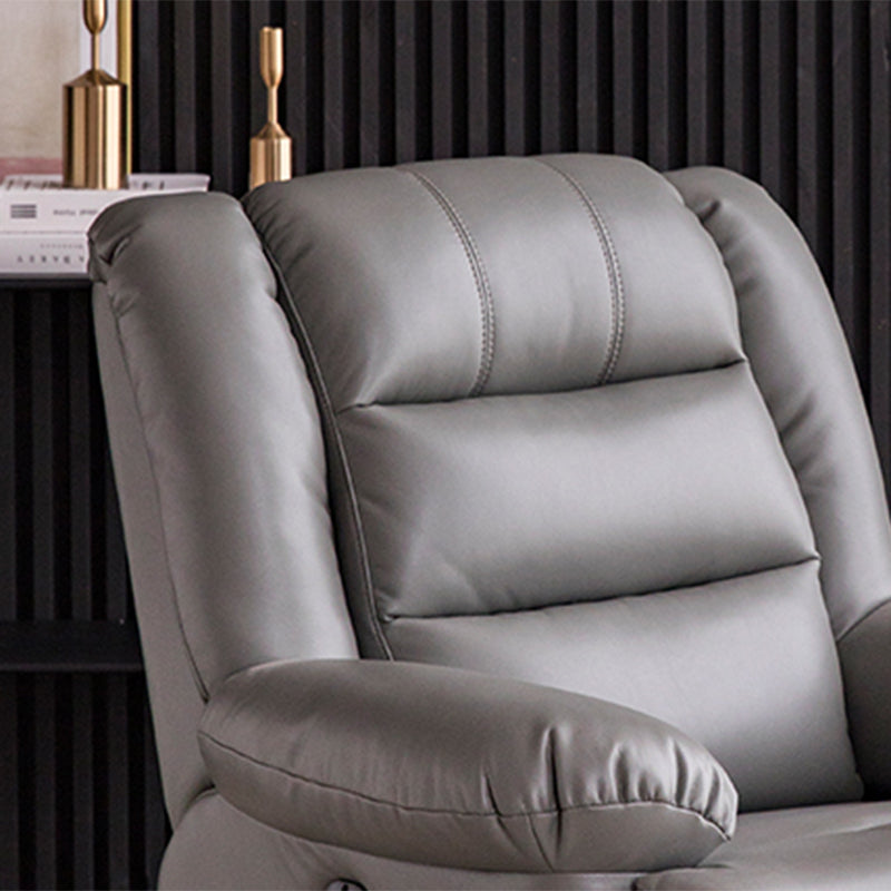 Contemporary Wing Chair Recliner Solid Color Indoor Swiveling Position Lock