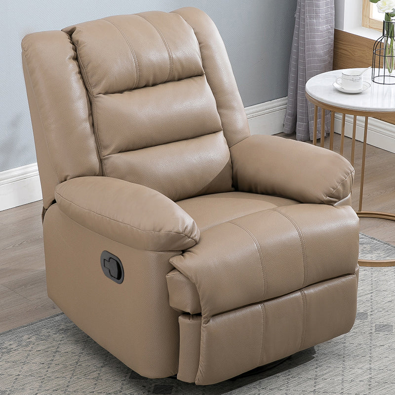 Contemporary Wing Chair Recliner Solid Color Indoor Swiveling Position Lock