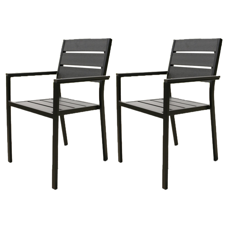 Contemporary Outdoor Bistro Chair Aluminum Outdoor Chair Stacking Armchair