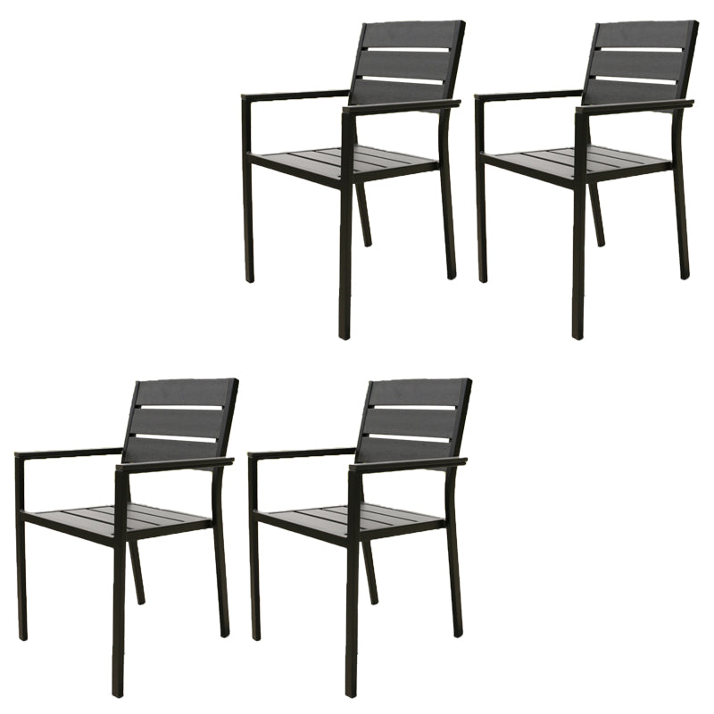 Contemporary Outdoor Bistro Chair Aluminum Outdoor Chair Stacking Armchair