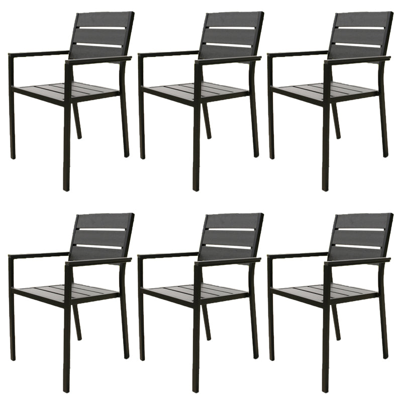 Contemporary Outdoor Bistro Chair Aluminum Outdoor Chair Stacking Armchair