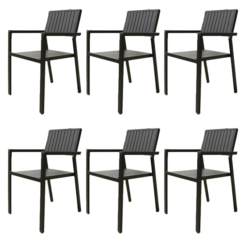 Contemporary Outdoor Bistro Chair Aluminum Outdoor Chair Stacking Armchair