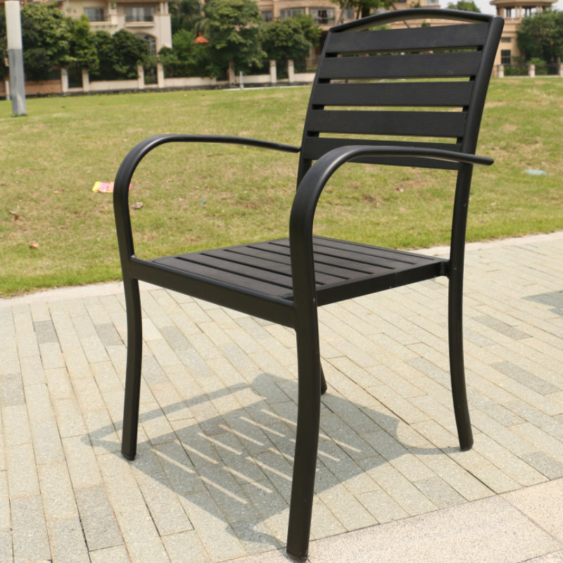 Contemporary Outdoor Bistro Chair Aluminum Outdoor Chair Stacking Armchair