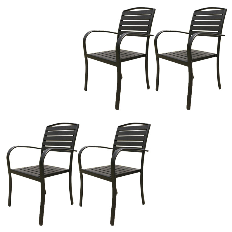 Contemporary Outdoor Bistro Chair Aluminum Outdoor Chair Stacking Armchair