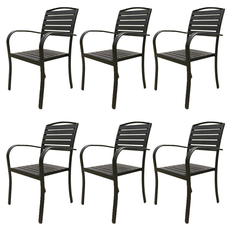 Contemporary Outdoor Bistro Chair Aluminum Outdoor Chair Stacking Armchair