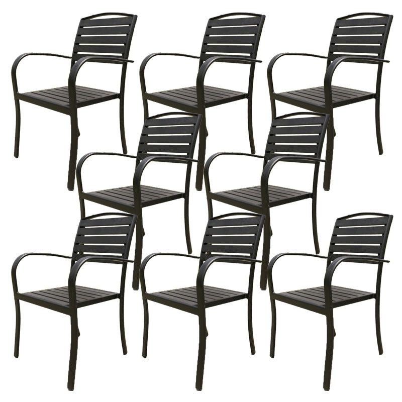 Contemporary Outdoor Bistro Chair Aluminum Outdoor Chair Stacking Armchair