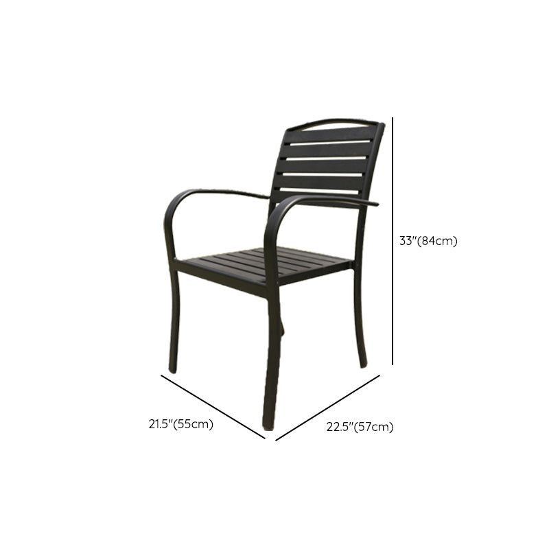 Contemporary Outdoor Bistro Chair Aluminum Outdoor Chair Stacking Armchair