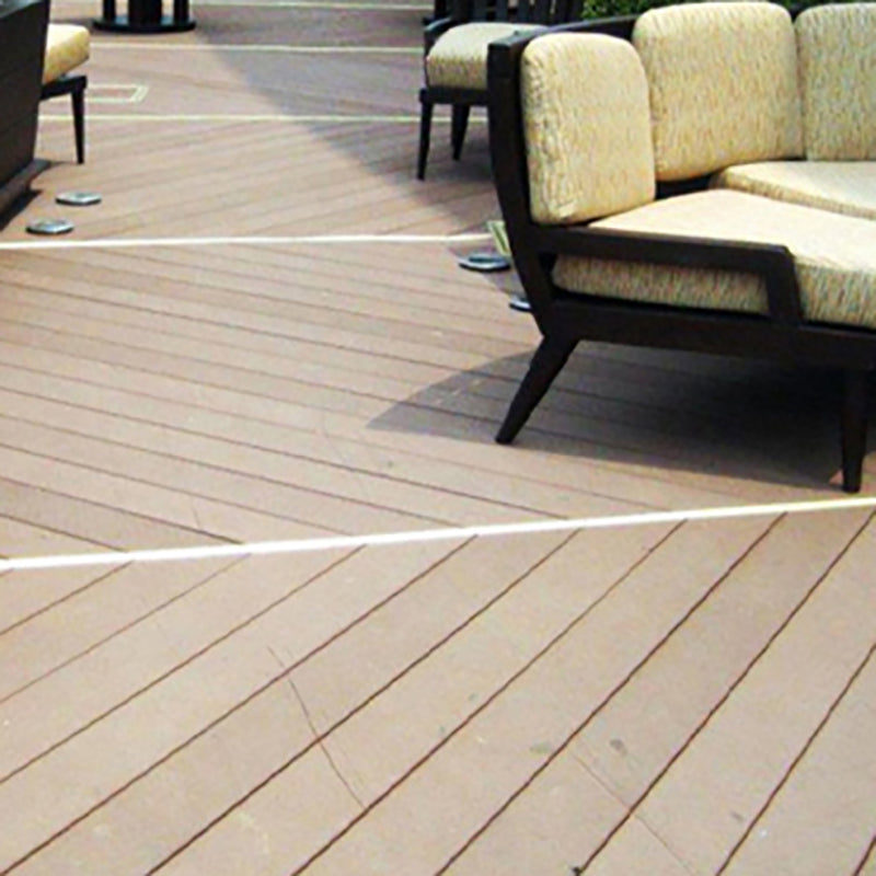 Modern Deck Plank Composite Nailed Striped Pattern Patio Flooring Tiles for Outdoor