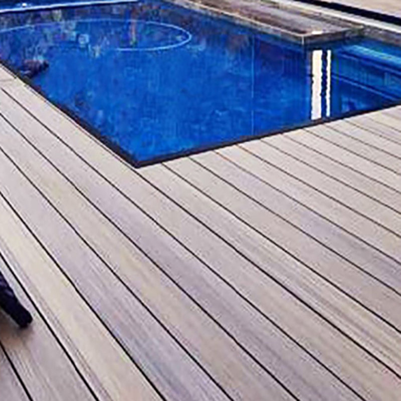 Modern Deck Plank Composite Nailed Striped Pattern Patio Flooring Tiles for Outdoor