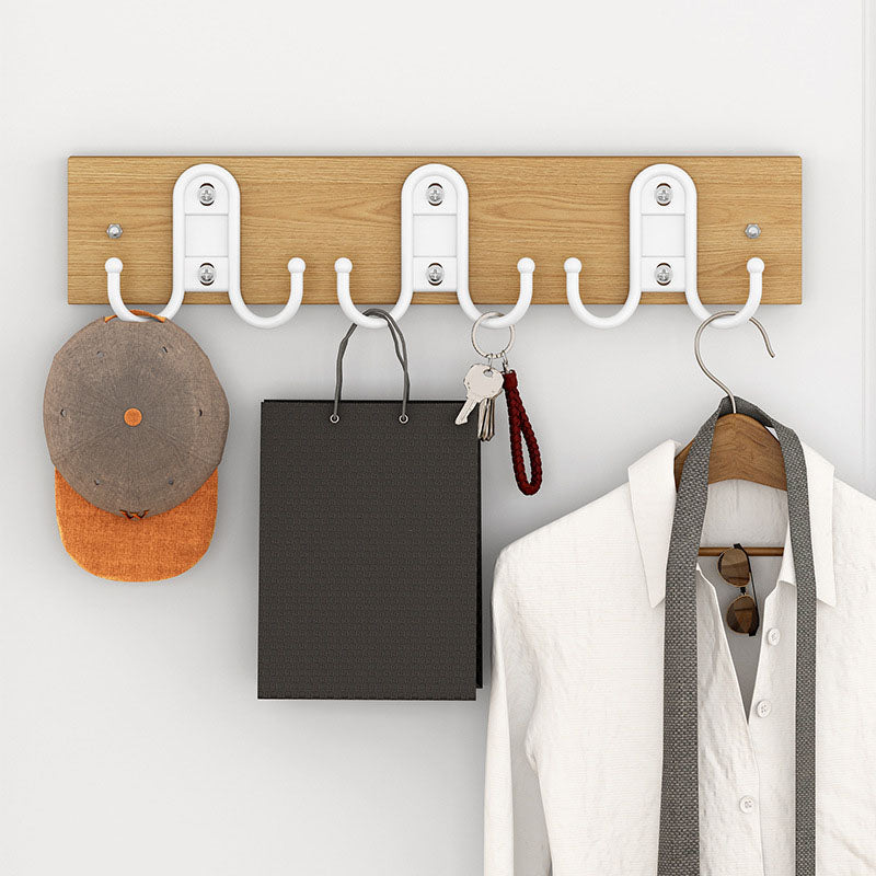 Modern Wooden Coat Rack Wall Mounted Coat Rack with Coat Hooks